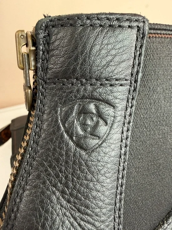 Ariat Heritage Breeze Zip Paddock Boots Black Leather Size 9B - Picture 12 of 15